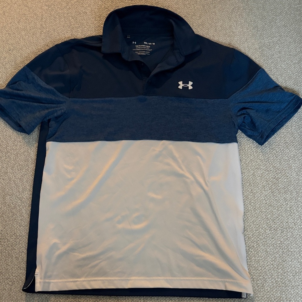 Under Armour Men's Navy and Gray Polo Shirt
